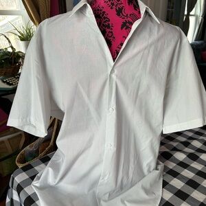 H&M White Casual Button Down Shirt